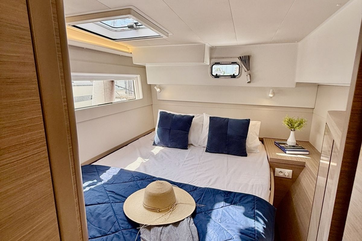 Cabin on Blue Horizon, a Lagoon 40 catamaran at Municipal Unit of Ellomenos, Greece