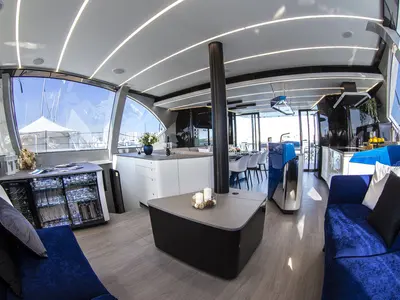 Salon of Wave, a Wave Catamarans Wave 50 catamaran at Olbia, Italy