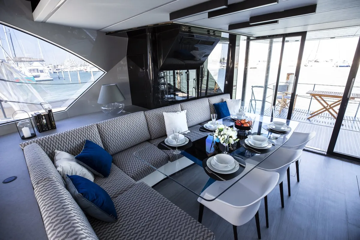 Salon of Wave, a Wave Catamarans Wave 50 catamaran at Olbia, Italy