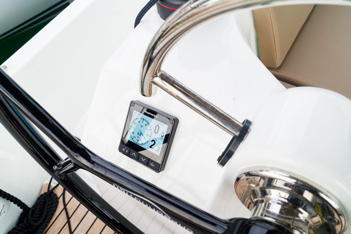 Cockpit of Aquamarine, a Jeanneau Sun Odyssey 410 sailboat at Municipal Unit of Lefkada, Greece