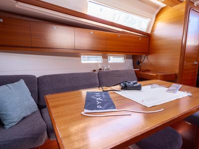 Salon of Cetus, a Dufour 382 Grand Large sailboat at Grad Pula, Croatia