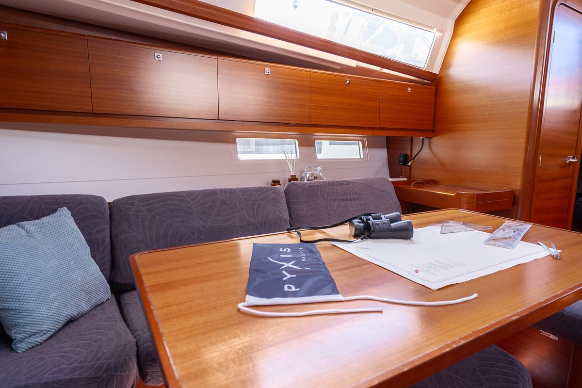 Salon of Cetus, a Dufour 382 Grand Large sailboat at Grad Pula, Croatia