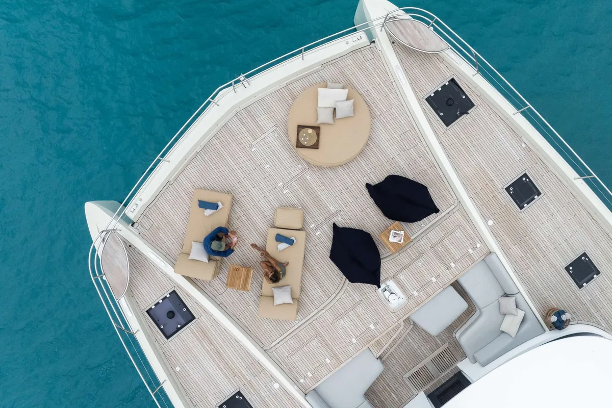Siete Mares, a Lagoon Lagoon Seventy 8 catamaran at Olbia, Italy