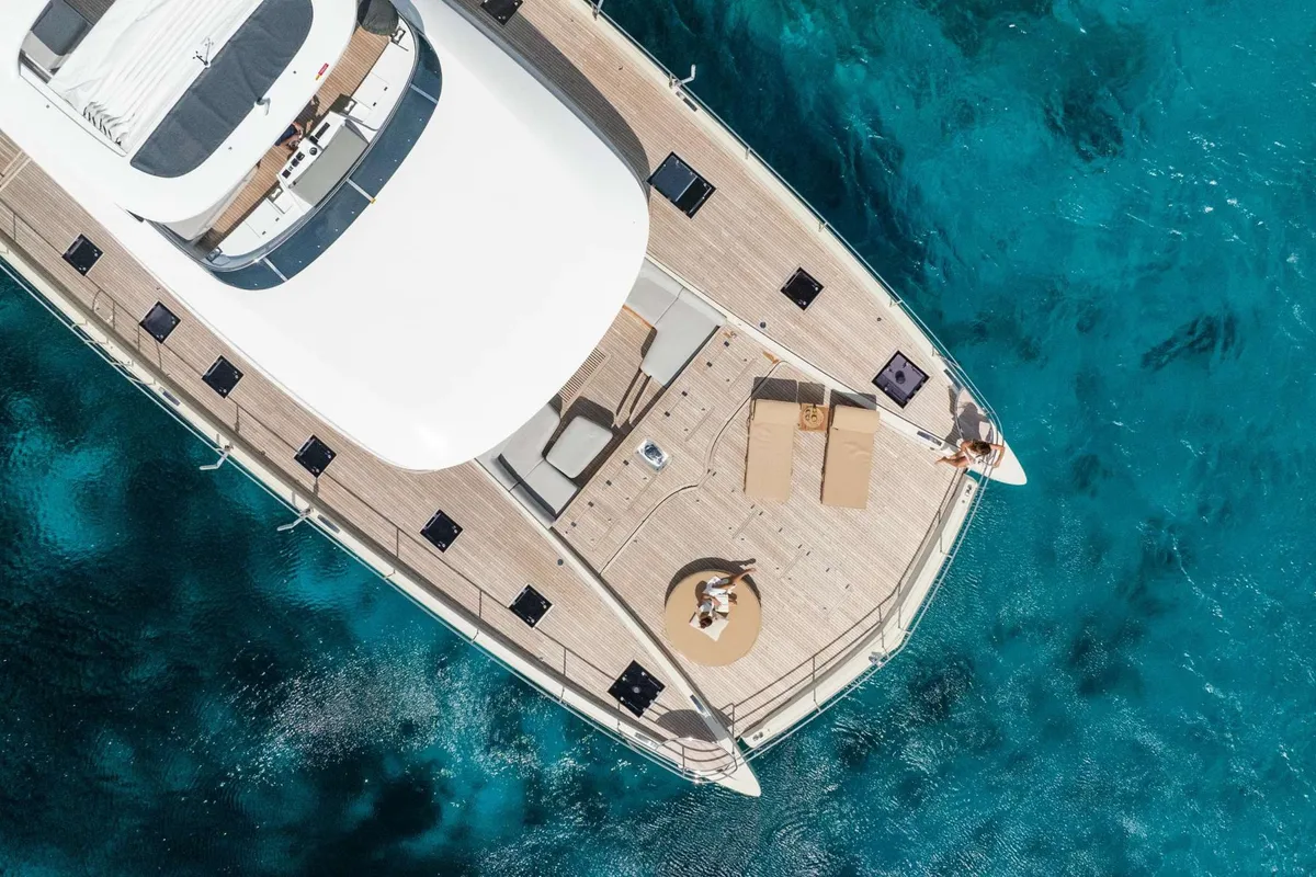 Siete Mares, a Lagoon Lagoon Seventy 8 catamaran at Olbia, Italy