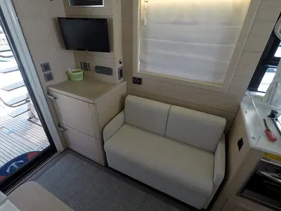 Salon of Ocean Dreamer, a Beneteau Swift Trawler 47 yacht at Grad Šibenik, Croatia