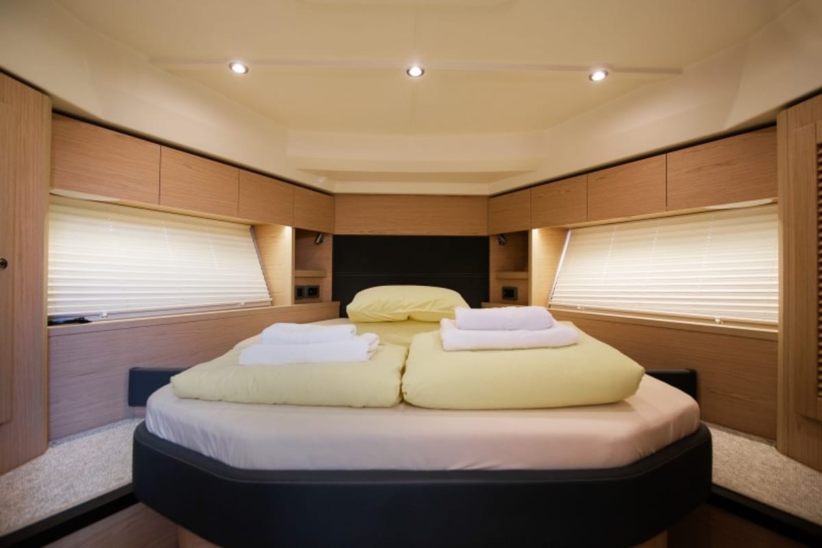 Cabin on Ocean Dreamer, a Beneteau Swift Trawler 47 yacht at Grad Šibenik, Croatia
