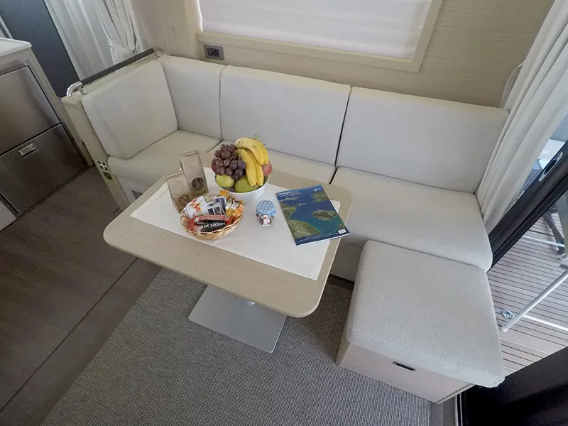 Salon of Ocean Dreamer, a Beneteau Swift Trawler 47 yacht at Grad Šibenik, Croatia