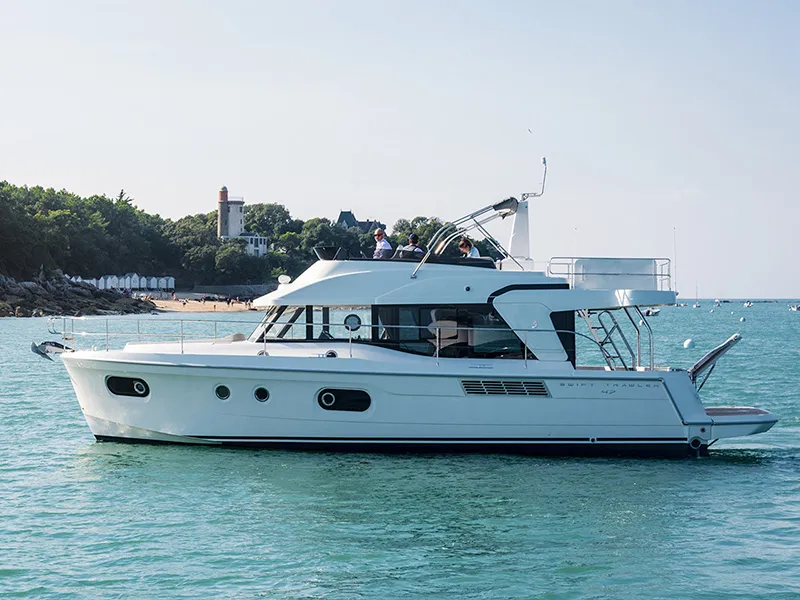 Exterior view of Ocean Dreamer, a Beneteau Swift Trawler 47 yacht at Grad Šibenik, Croatia