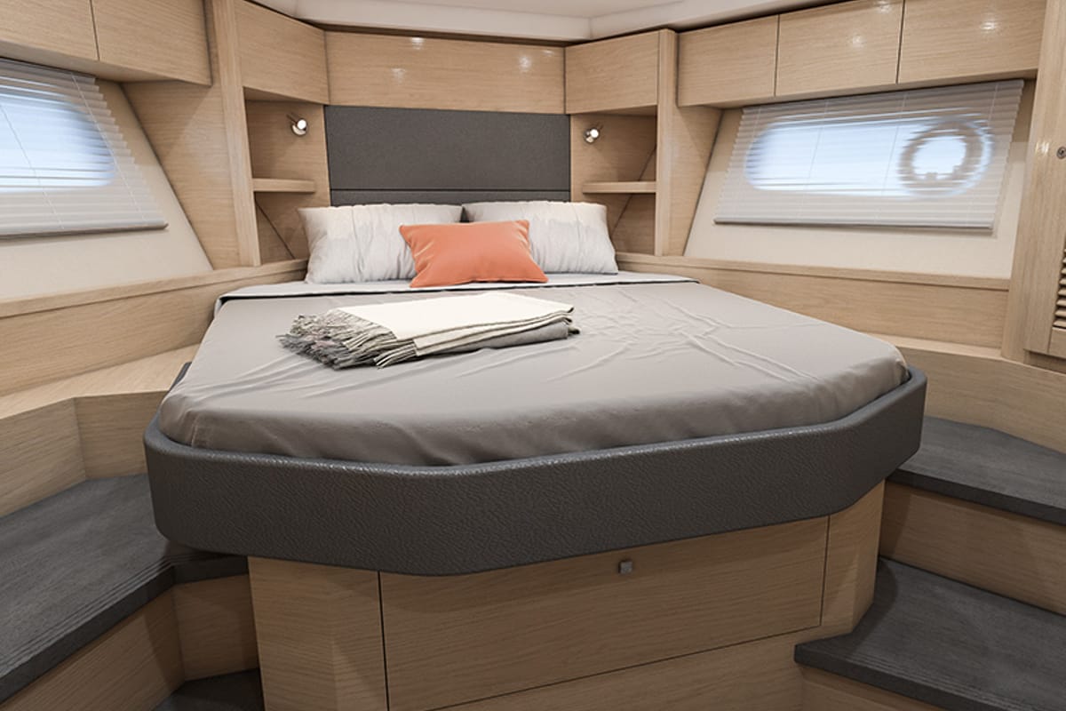 Cabin on Ocean Dreamer, a Beneteau Swift Trawler 47 yacht at Grad Šibenik, Croatia