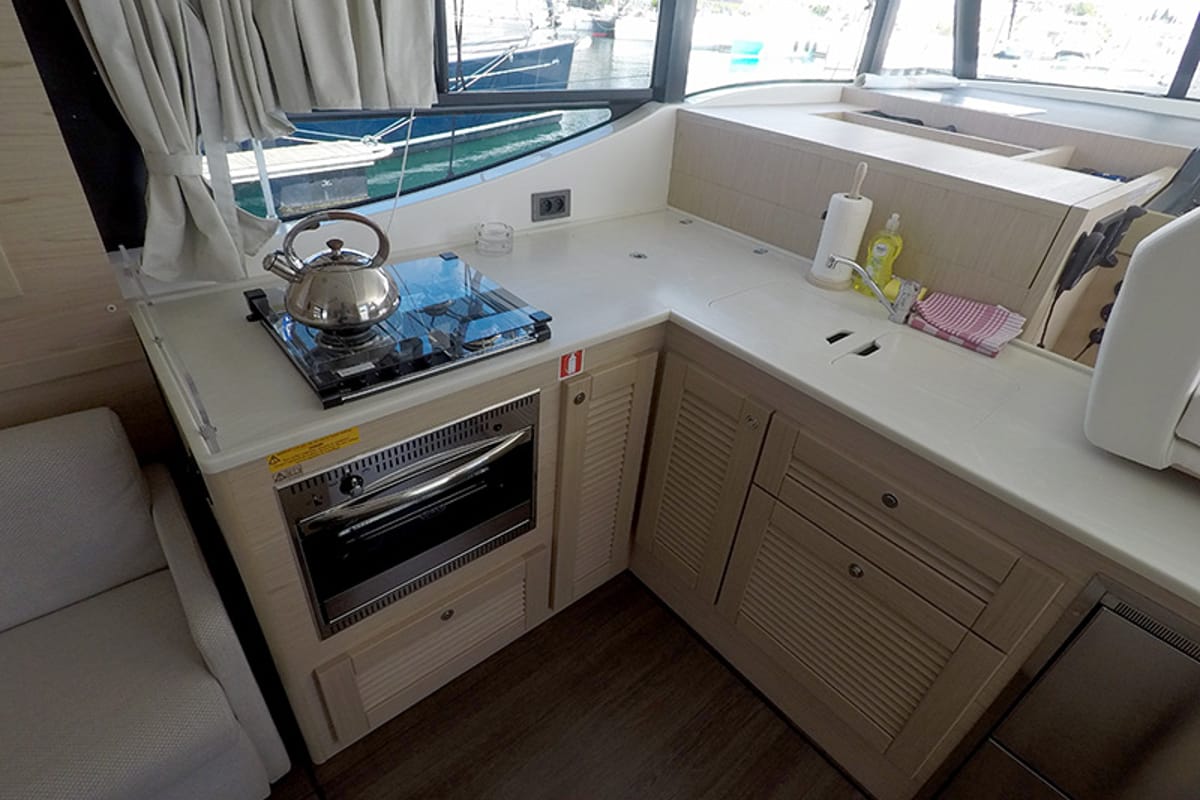 Galley of Ocean Dreamer, a Beneteau Swift Trawler 47 yacht at Grad Šibenik, Croatia