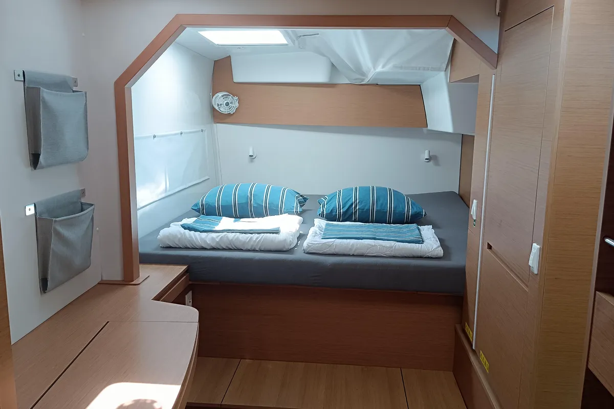 Cabin on Insieme, a Excess 11 catamaran at Dubrovnik, Croatia