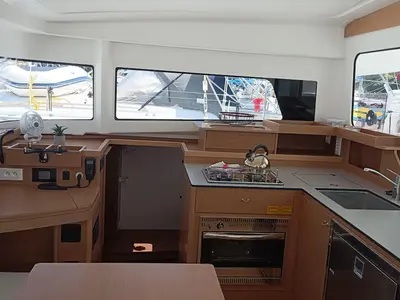 Galley of Insieme, a Excess 11 catamaran at Dubrovnik, Croatia