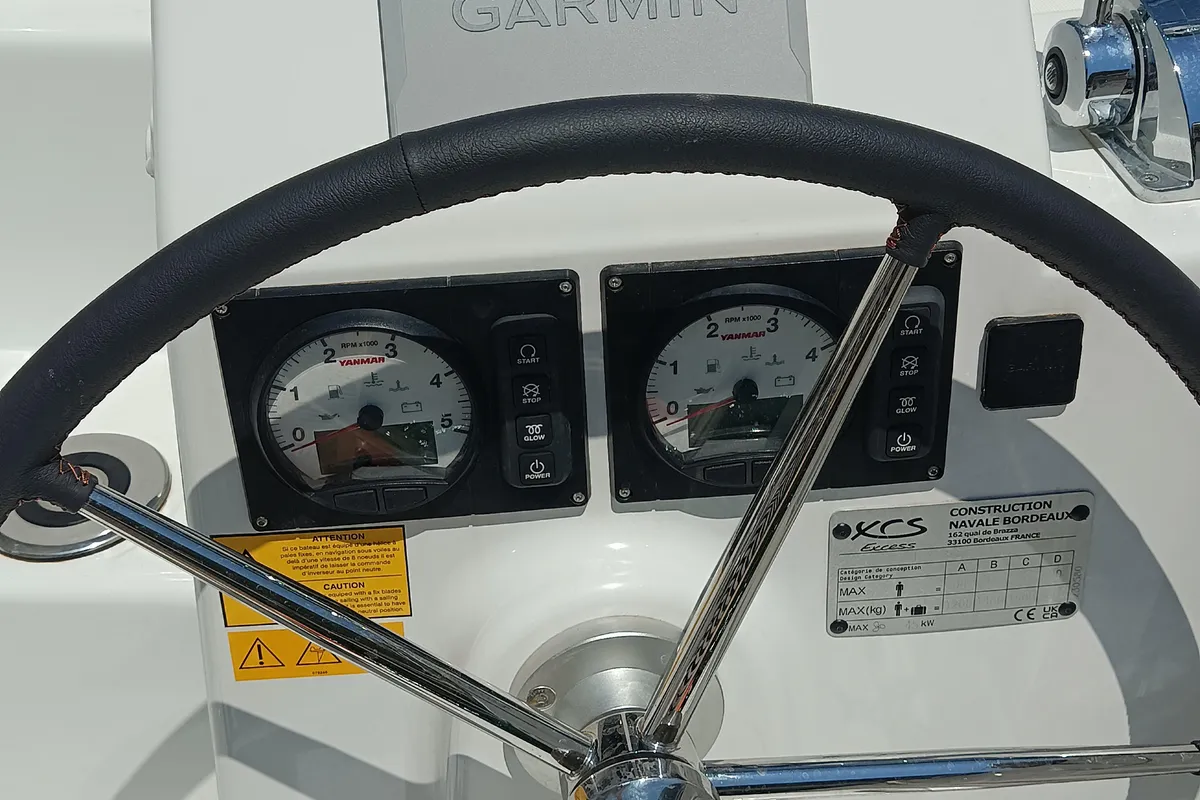 Cockpit of Insieme, a Excess 11 catamaran at Dubrovnik, Croatia