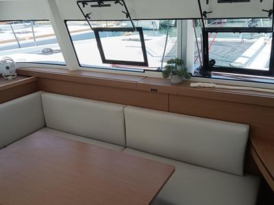 Salon of Insieme, a Excess 11 catamaran at Dubrovnik, Croatia