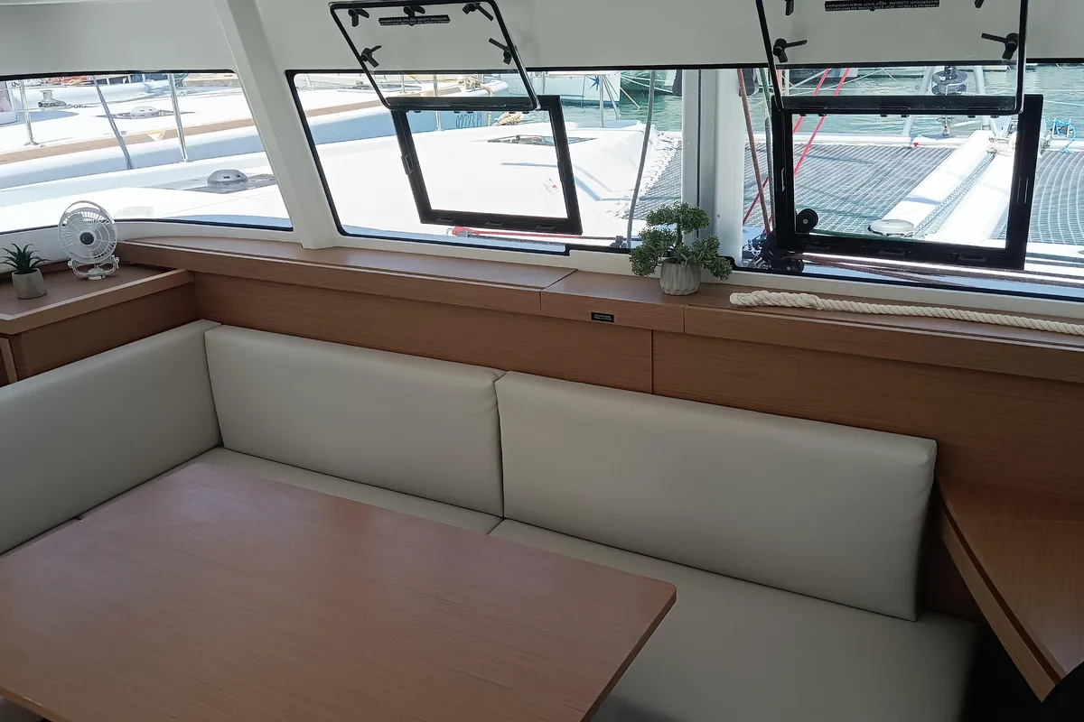 Salon of Insieme, a Excess 11 catamaran at Dubrovnik, Croatia