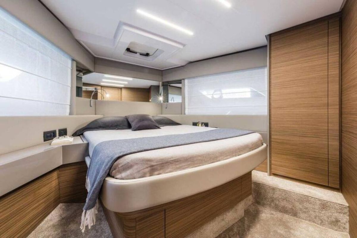 Cabin on Dream, a Ferretti Yachts 450 yacht at Grad Šibenik, Croatia