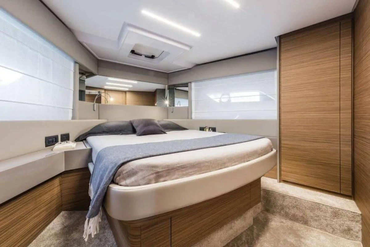 Cabin on Dream, a Ferretti Yachts 450 yacht at Grad Šibenik, Croatia