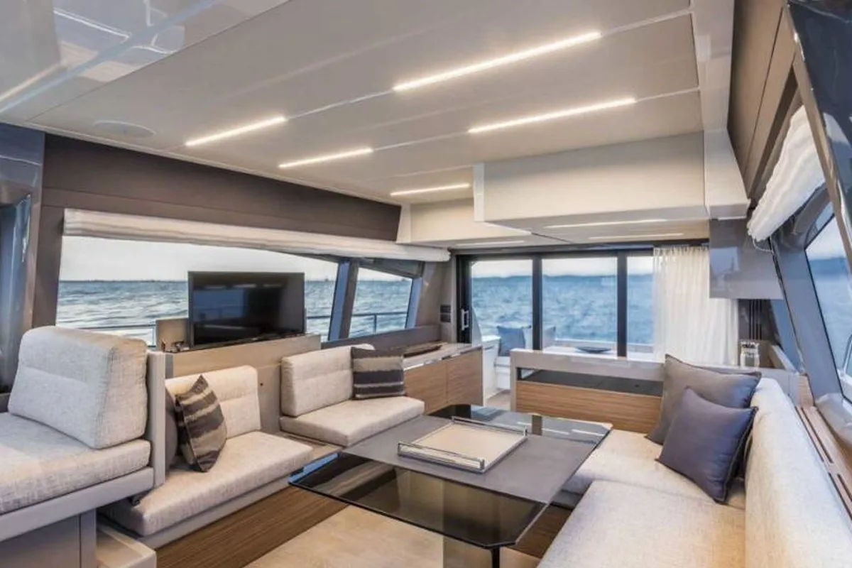 Salon of Dream, a Ferretti Yachts 450 yacht at Grad Šibenik, Croatia