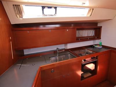 Galley of Golden Dreams, a Beneteau Oceanis 45 sailboat at Općina Sukošan, Croatia