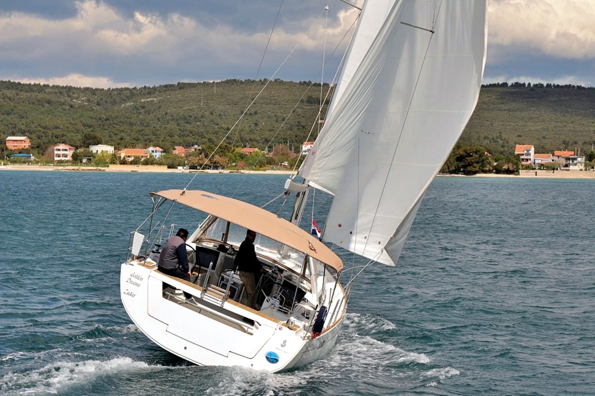 Exterior view of Golden Dreams, a Beneteau Oceanis 45 sailboat at Općina Sukošan, Croatia