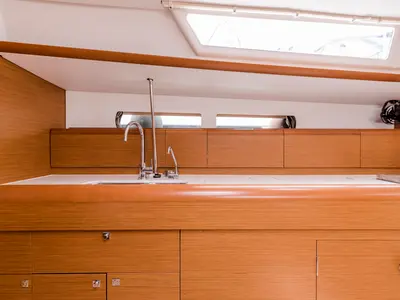 Galley of Odysseus, a Jeanneau Sun Odyssey 479 sailboat at Tourlos, Greece