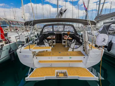 Spark, a Hanse Yachts Hanse 410 sailboat at Grad Šibenik, Croatia