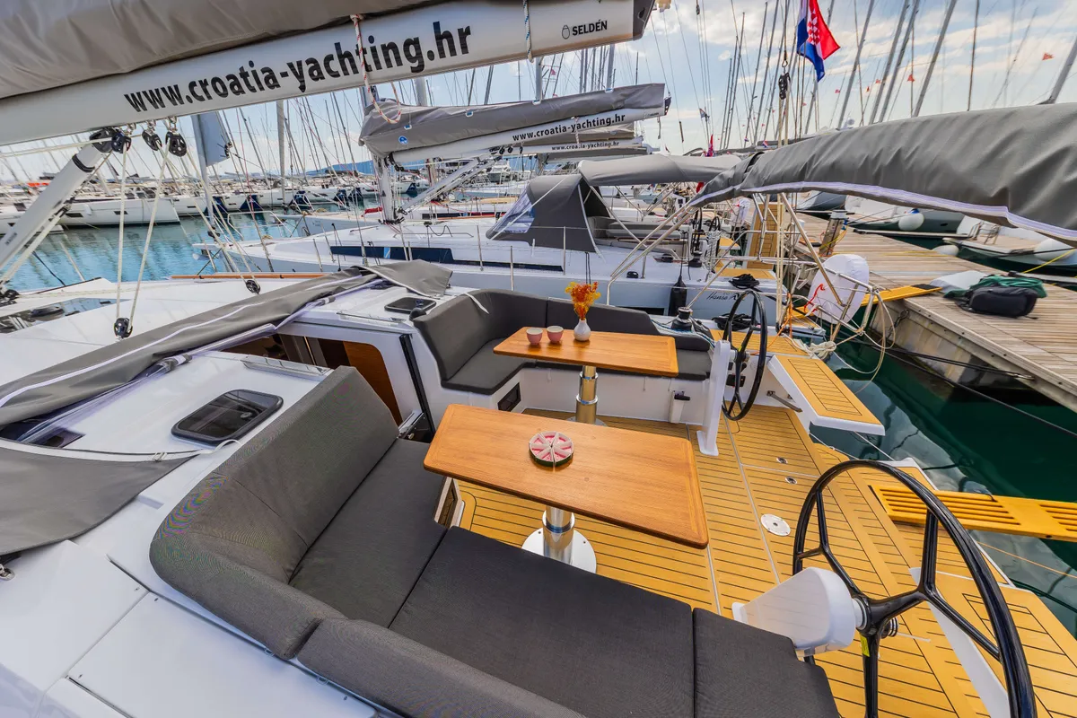 Spark, a Hanse Yachts Hanse 410 sailboat at Grad Šibenik, Croatia