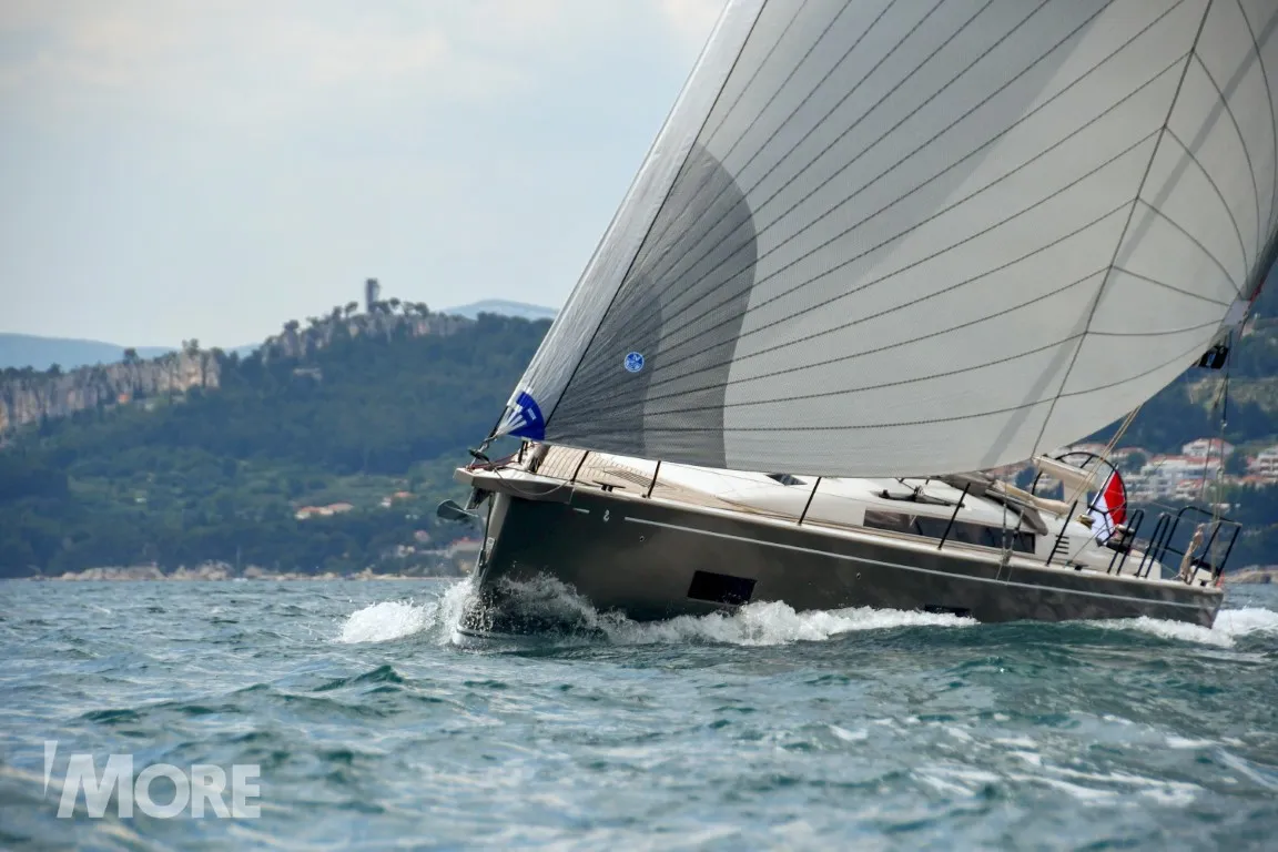 Exterior view of Checkmate, a Beneteau First 44 sailboat at Split, Croatia