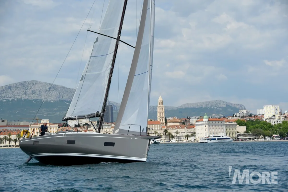 Exterior view of Checkmate, a Beneteau First 44 sailboat at Split, Croatia