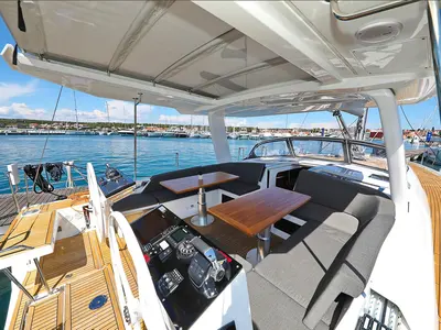 Deck of I'm Alone, a Hanse Yachts Hanse 460 sailboat at Pirovac, Croatia