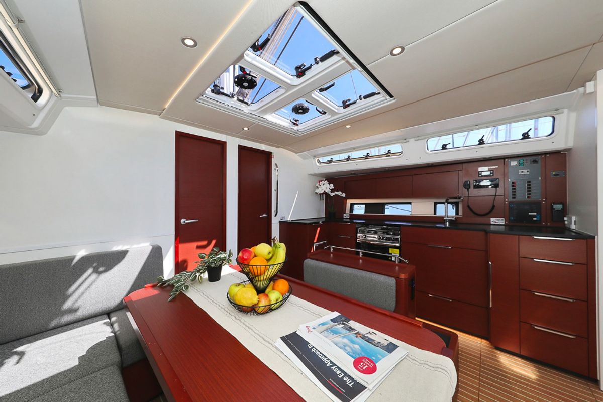 Salon of I'm Alone, a Hanse Yachts Hanse 460 sailboat at Pirovac, Croatia