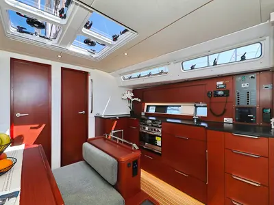 Galley of I'm Alone, a Hanse Yachts Hanse 460 sailboat at Pirovac, Croatia