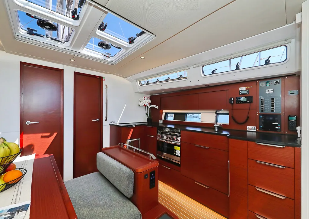 Galley of I'm Alone, a Hanse Yachts Hanse 460 sailboat at Pirovac, Croatia