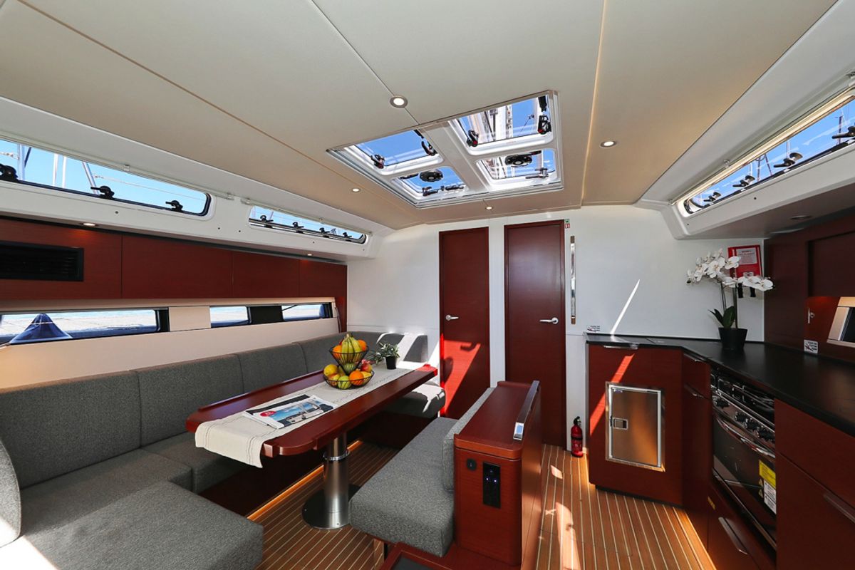 Salon of I'm Alone, a Hanse Yachts Hanse 460 sailboat at Pirovac, Croatia