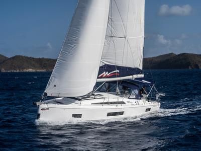 Exterior view of Moorings 46.3 Exclusive, a Beneteau Oceanis 46.1 sailboat at Marigot, France