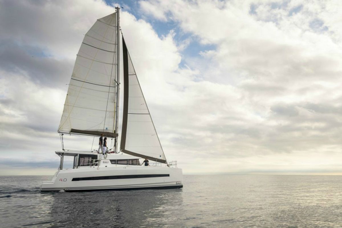 Exterior view of PRIVATE BAY, a Bali 4.0 catamaran at Primošten, Croatia