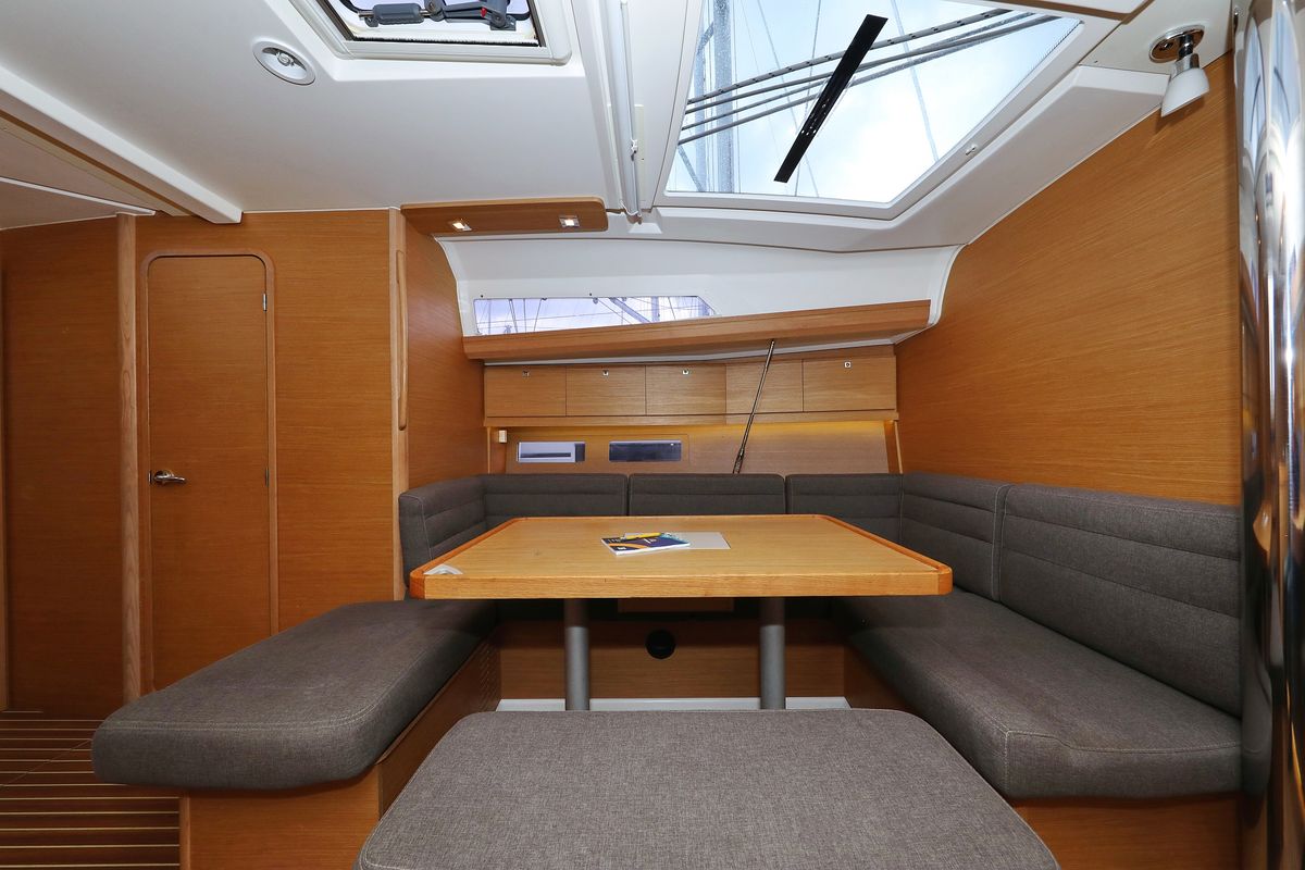 Salon of La Vie, a Dufour 412 GL sailboat at Grad Biograd na Moru, Croatia