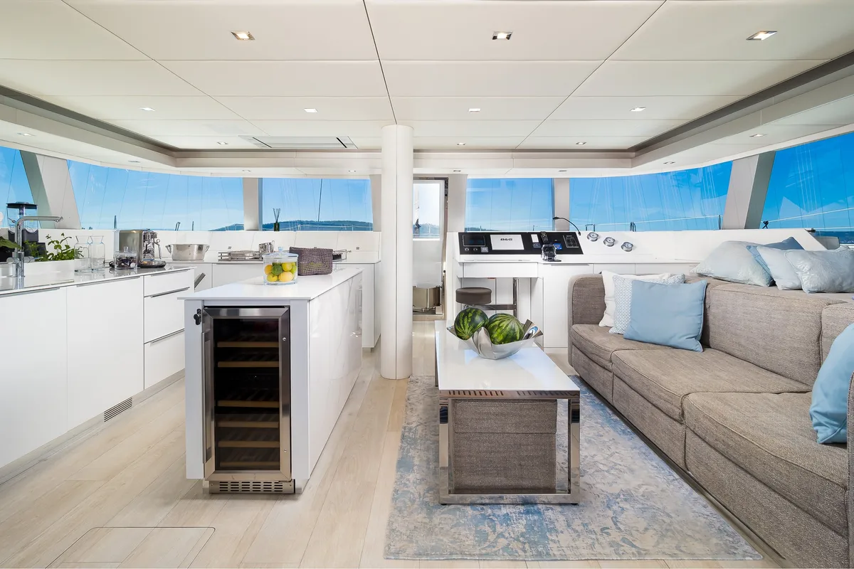 Galley of Solitaire, a Sunreef Yachts Sunreef 50 catamaran at Grad Kaštela, Croatia