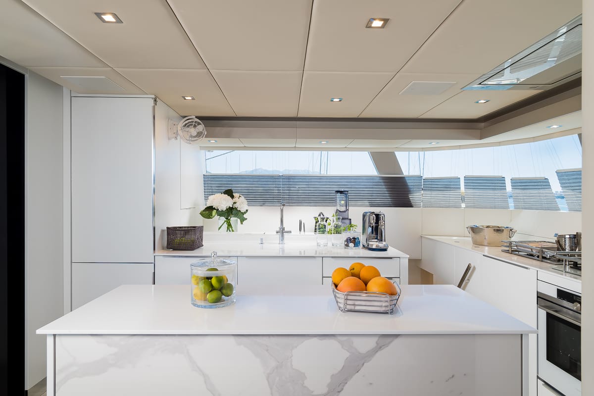 Galley of Solitaire, a Sunreef Yachts Sunreef 50 catamaran at Grad Kaštela, Croatia