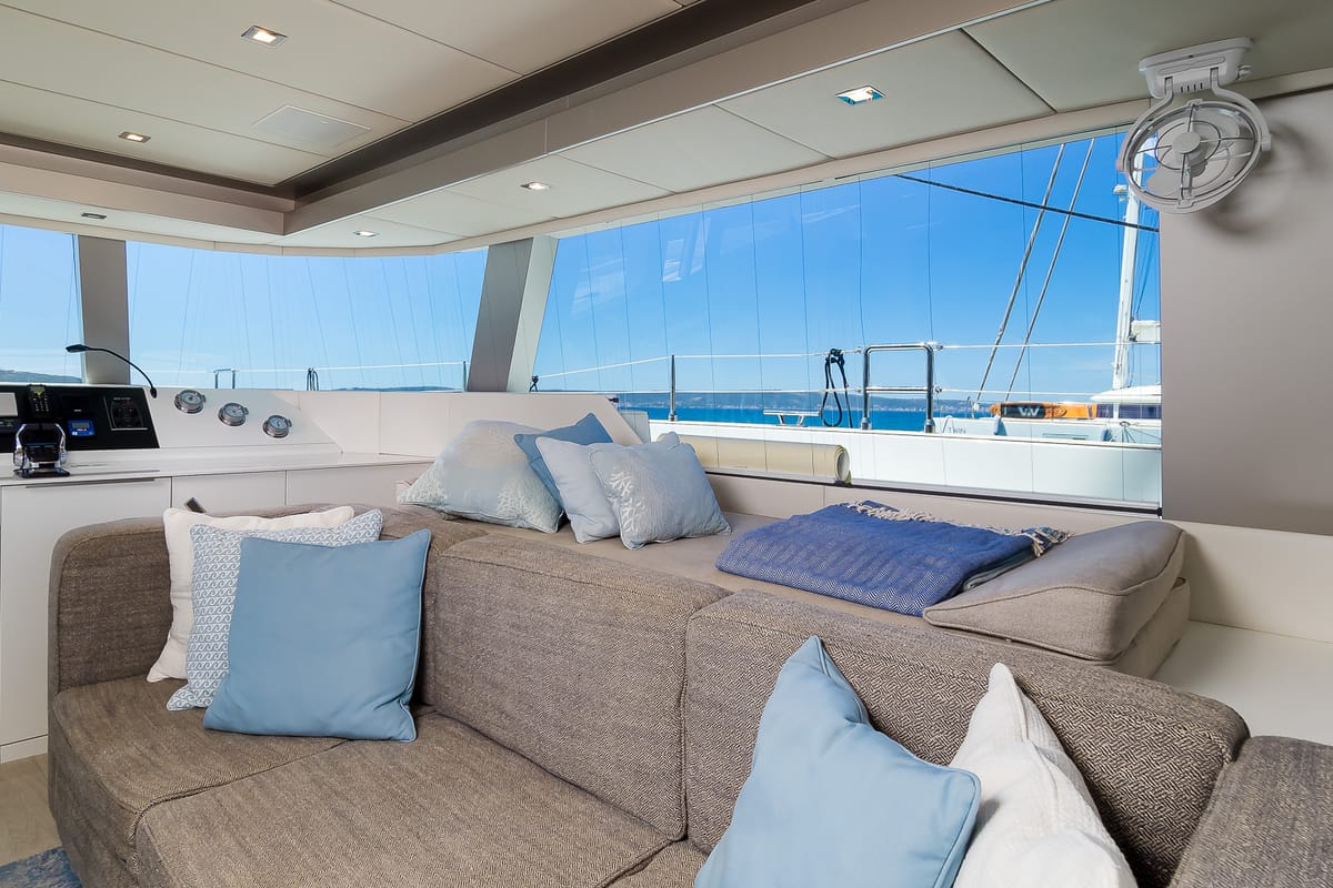 Salon of Solitaire, a Sunreef Yachts Sunreef 50 catamaran at Grad Kaštela, Croatia