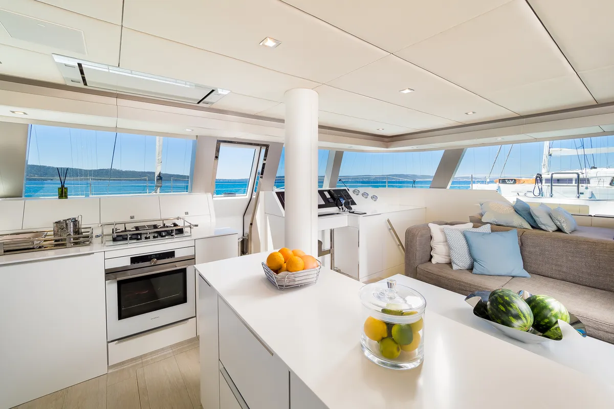 Galley of Solitaire, a Sunreef Yachts Sunreef 50 catamaran at Grad Kaštela, Croatia
