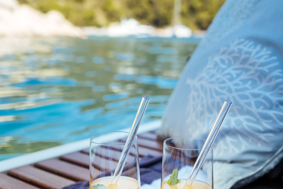 Deck of Solitaire, a Sunreef Yachts Sunreef 50 catamaran at Grad Kaštela, Croatia