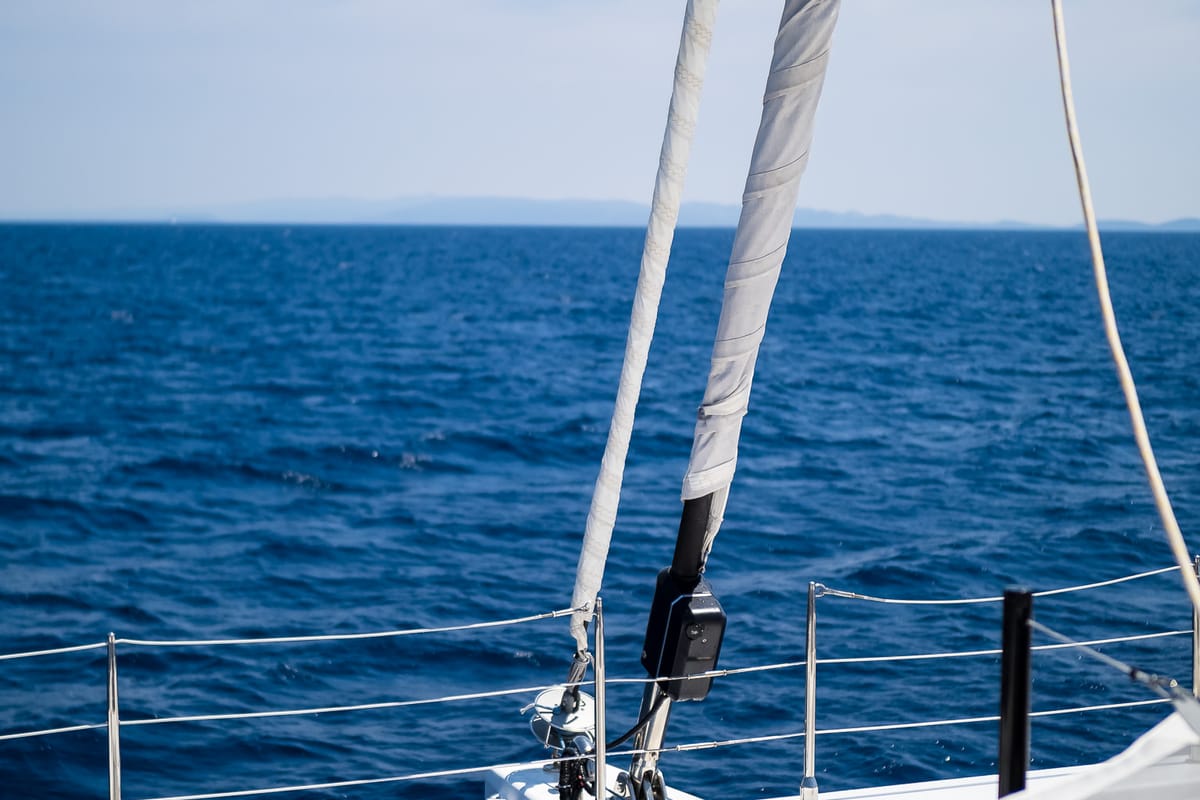 Deck of Solitaire, a Sunreef Yachts Sunreef 50 catamaran at Grad Kaštela, Croatia