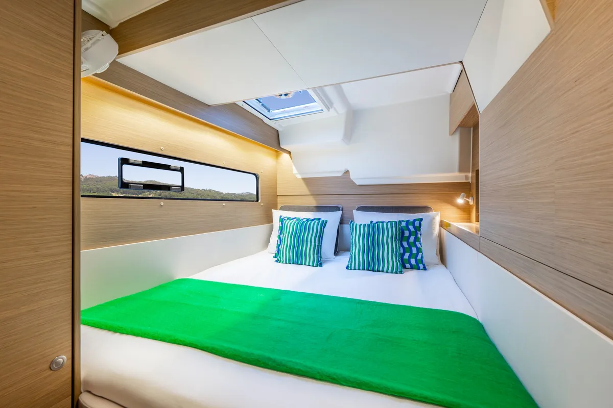 Cabin on SIGA-SIGA, a Lagoon 38 catamaran at Municipal Unit of Lefkada, Greece