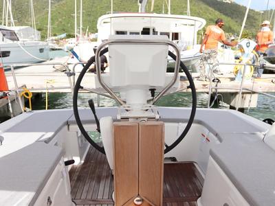 Cockpit of Chilli, a Beneteau Oceanis 31 sailboat at Road Town, British Virgin Islands