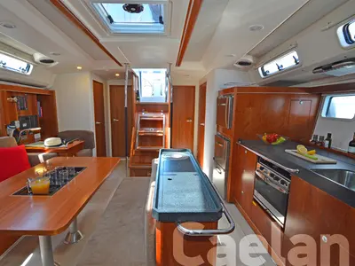 Galley of Kimi, a Hanse Yachts Hanse 505 sailboat at Kos, Greece