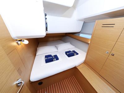 Cabin on Sylke, a Dufour 460 GL sailboat at Grad Biograd na Moru, Croatia