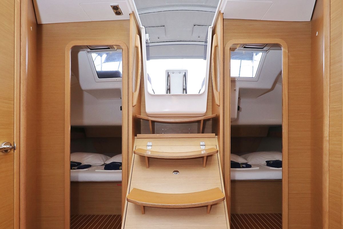 Salon of Sylke, a Dufour 460 GL sailboat at Grad Biograd na Moru, Croatia