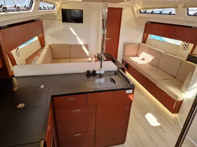 Salon of Nuvola, a Hanse Yachts Hanse 410 sailboat at Dubrovnik, Croatia