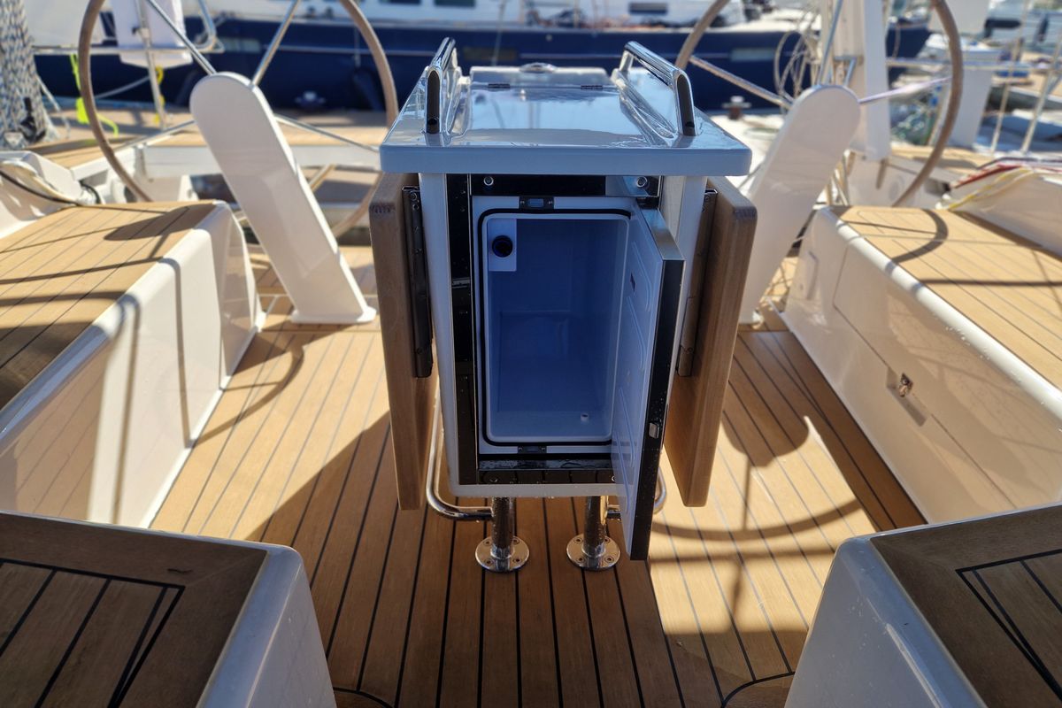 Cockpit of Nuvola, a Hanse Yachts Hanse 410 sailboat at Dubrovnik, Croatia